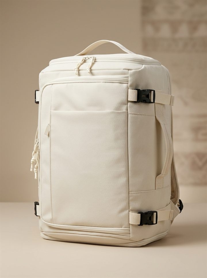 Cream travel and business backpack